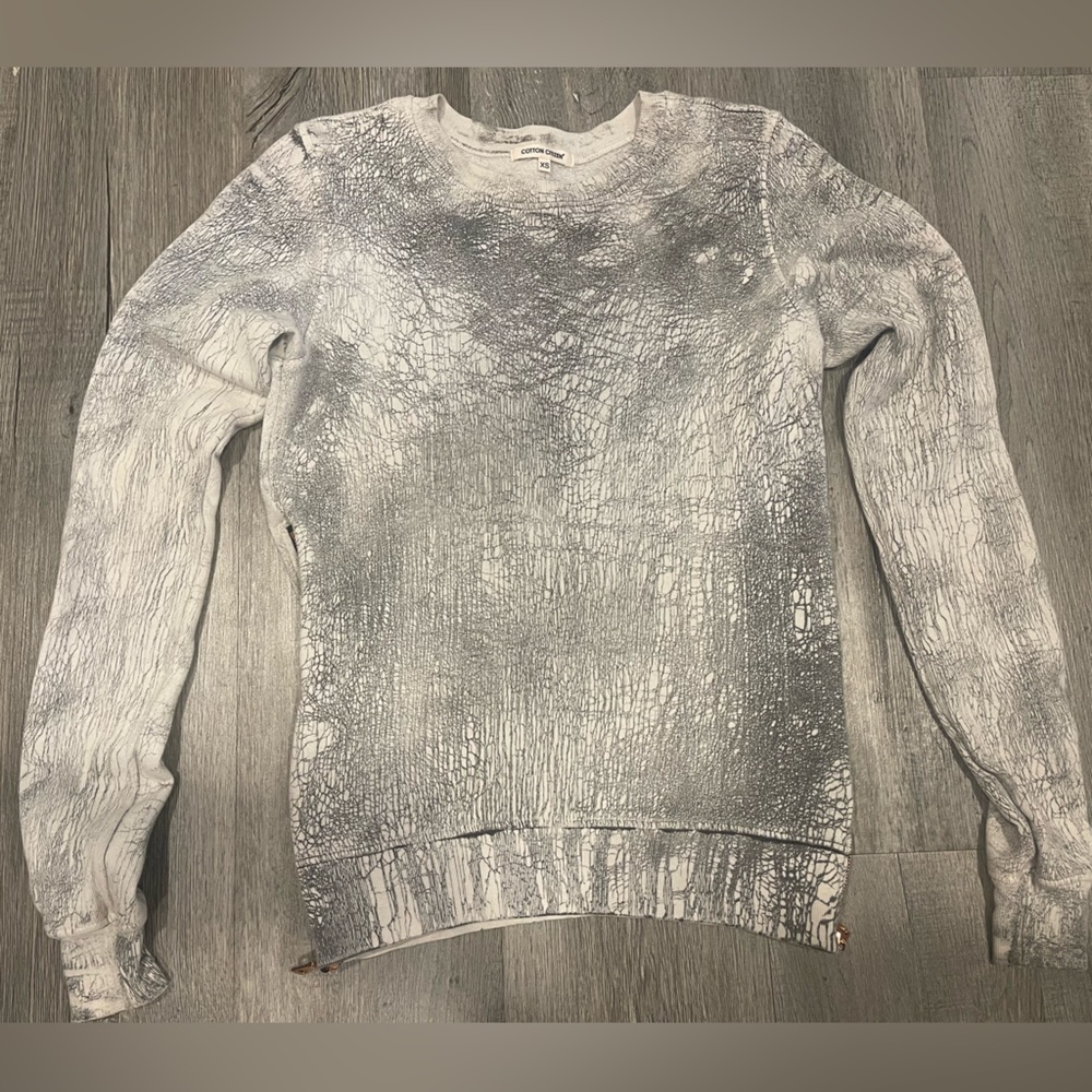 Cotton Citizen double side zip crewneck sweatshirt